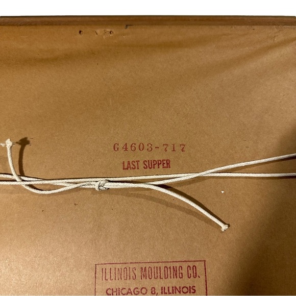 Vtg Last Supper Licensed Enhanced Print Illinois Moulding USA 22.5x14.5” Framed - Picture 11 of 11